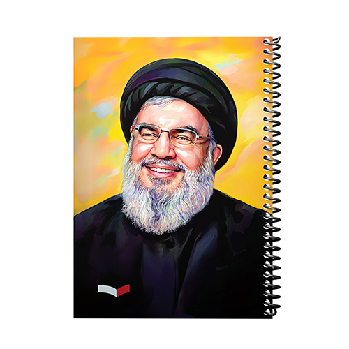 l5 - Copy دفتر خط دار طرح شهید سید حسن نصرالله 50 برگ خط آبی - Image 1