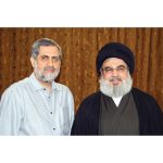 قاب عکس شهید سید حسن نصرالله و سردار شهید محمد سعید ایزدی (حاج رمضان) 9 در 13