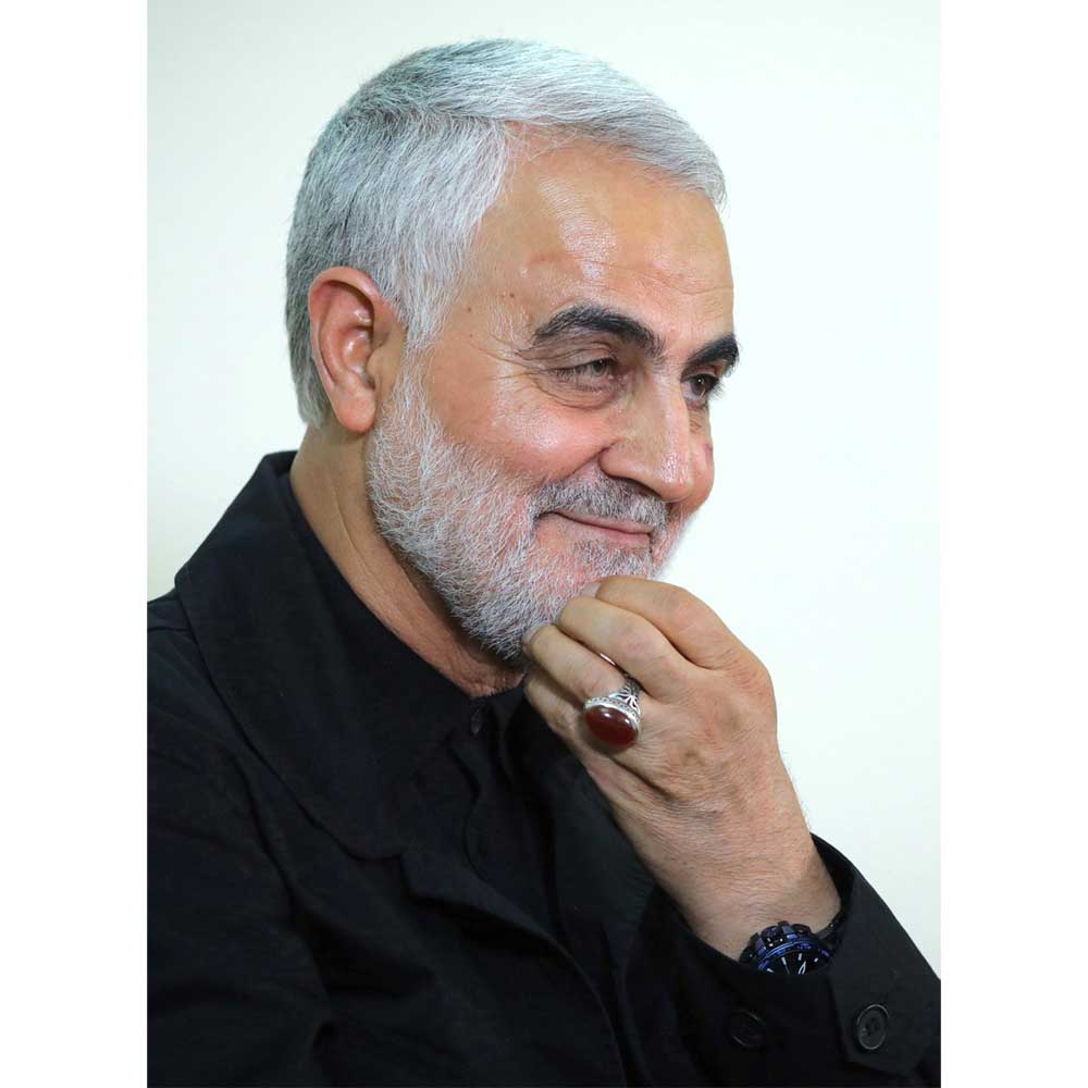 gf قاب عکس شهید حاج قاسم سلیمانی شاسی 9 در 13 - Image 1